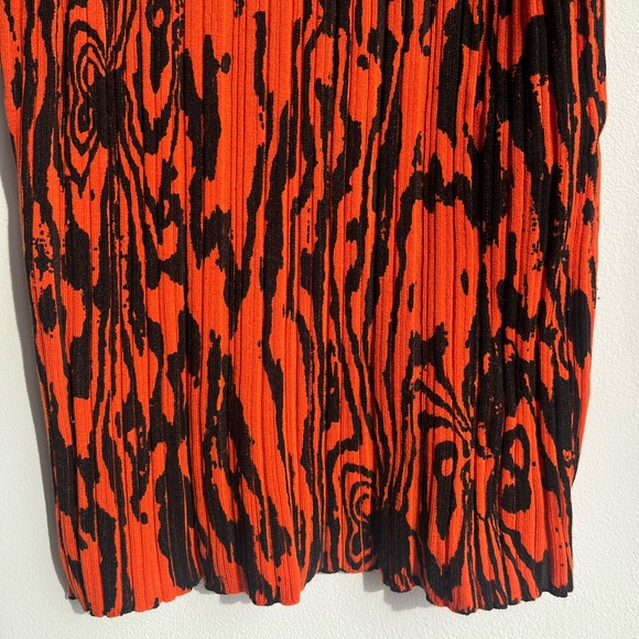 ACNE STUDIOS Wood-print Ribbed Top Red/black In Orange - Picture 7 of 10